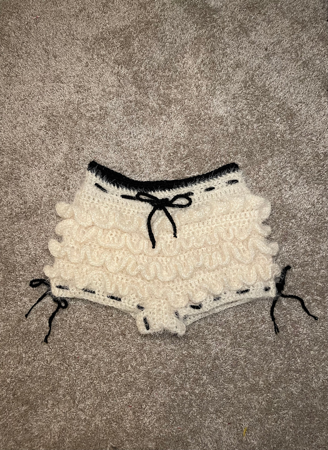 Mohair Ruffle Crochet Bloomers (Shorts Only)